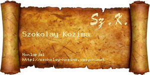 Szokolay Kozima névjegykártya